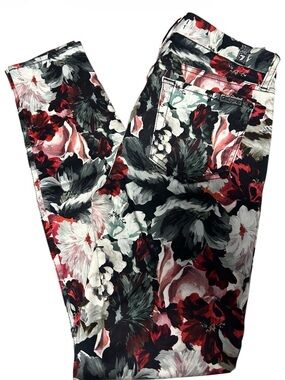 7 For All Mankind Floral Skinny Jeans in sz 25 NWOT
